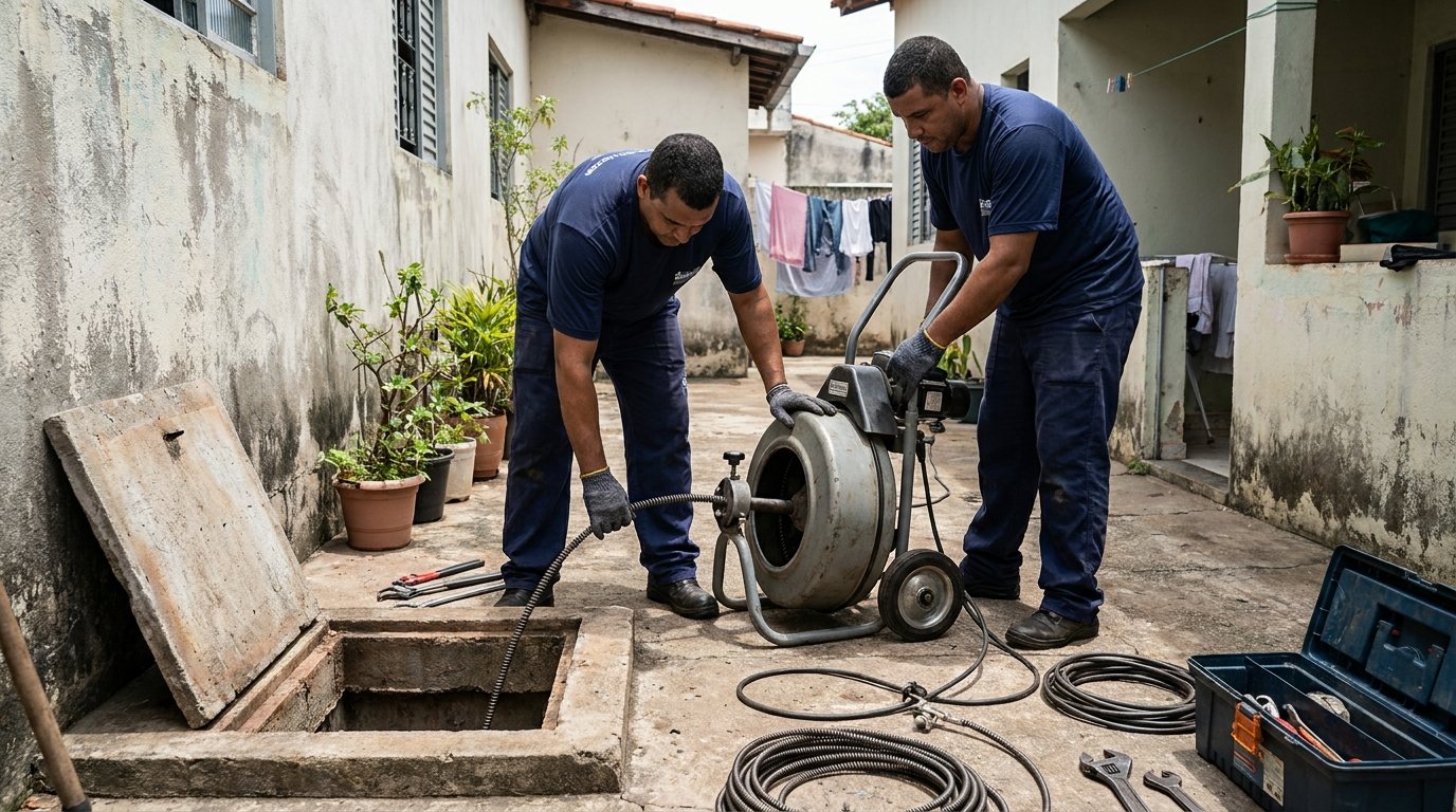 Esgoto Vazando no Quintal ou Garagem em Porto Alegre‑RS