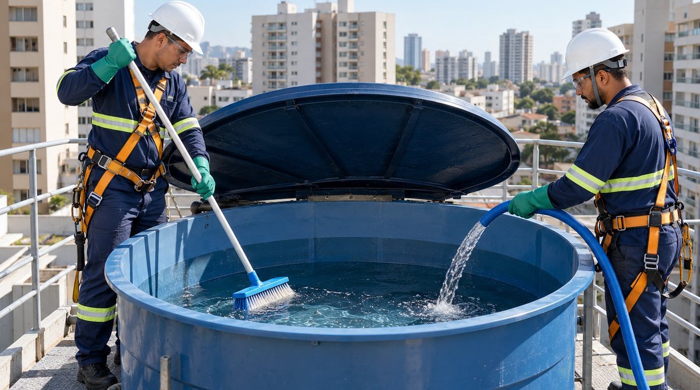 Esvaziamento de Caixa d'Água em Porto Alegre‑RS